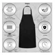 thumbnail image 3 of 3 Mandiles Chef+3 Gorros Chef Para Meseros Barbería Pintores, 3 of 7