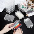 thumbnail image 3 of 12 cajas de almacenamiento de acrílico con tapa, 3,9 x 2,4 x 1,2 pulgadas, rectangulares, vitrinas de plástico transparente., 3 of 5