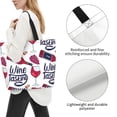 thumbnail image 3 of Fotbe Red Wine Glass Bottle Bolsa Tote Estética de Lona con Estampado para Mujer - Bolsa Reutilizable de Hombro Casual para Vacaciones, Compras, Trabajo y Gimnasio, 3 of 8