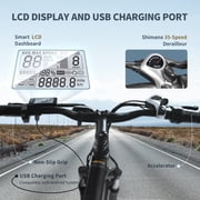 OUXI 26 Electric Bike for Adults, 500W Motor Electric Bicycles with 36V 10.4Ah Battery, 20MPH Ebike, E-bike for Adults, E Bike UL2849