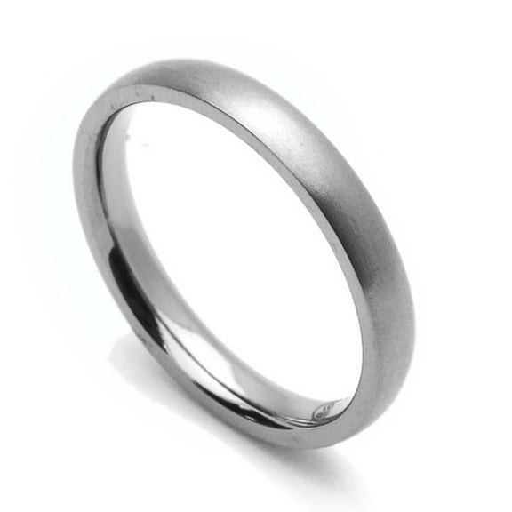 3MM Comfort Fit Titanium Wedding Band Classic Domed Ring (Size 5 to 12)
