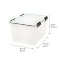thumbnail image 2 of IRIS USA , Boîte de Rangement pour Joints WeatherPro de 46 Pintes avec Boucles, Transparent, 2 of 2