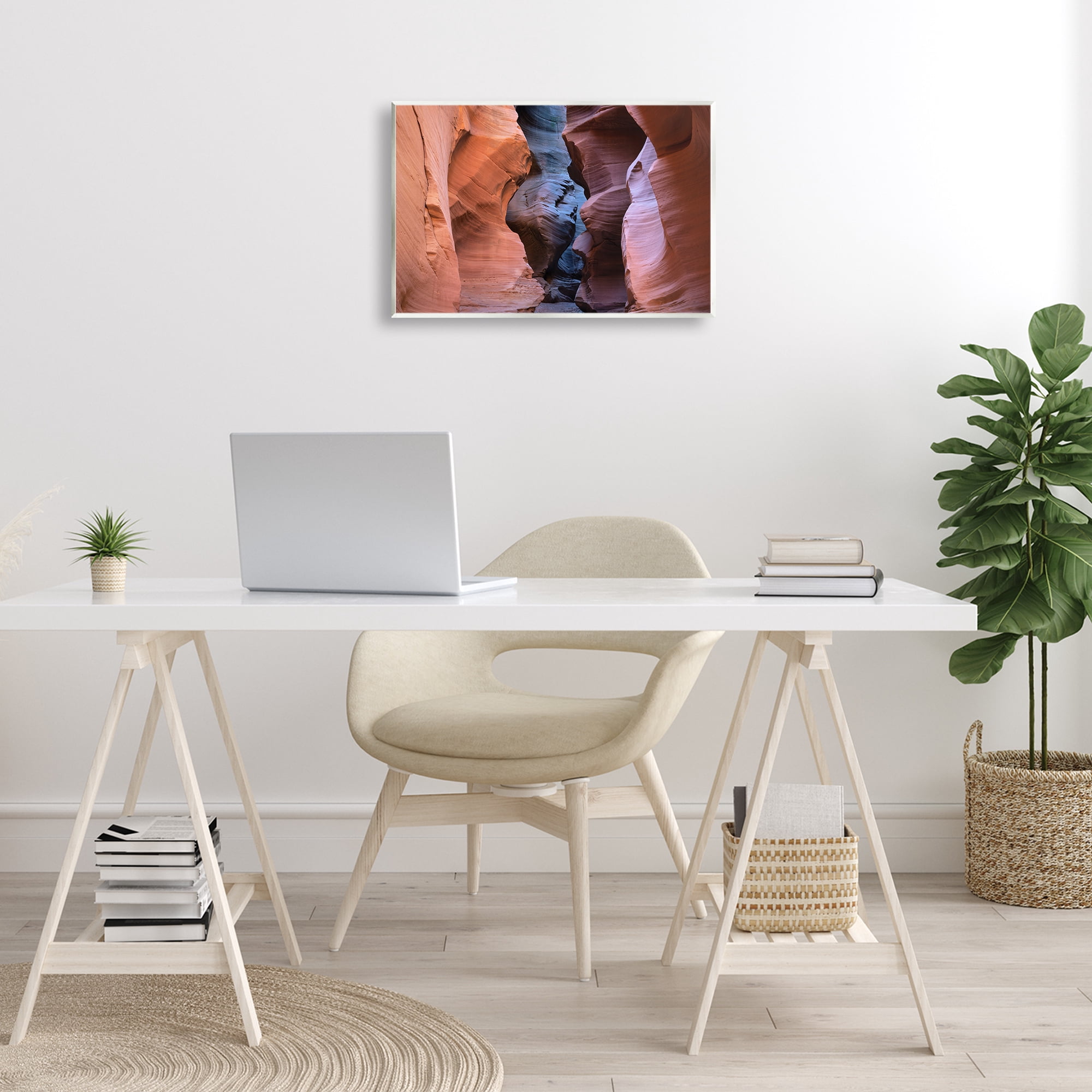 Stupell Industries Slot Canyon View Landscape Photography Unframed Art Print Wall Art, 19 x 13