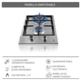 thumbnail image 2 of Parrilla a gas empotrable de 2 Quemadores Supra DOMINO STEEL acero inoxidable, 2 of 7