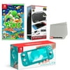 Nintendo Switch Lite Console Turquoise with Yoshi's Crafted World, Accessory Starter Kit and Screen Cleaning Cloth Bundle - Import with US Plug