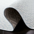 thumbnail image 6 of SAFAVIEH Martha Stewart Outdoor MSRO337J Aqua/ Cream Rug, 6 of 9