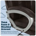 thumbnail image 5 of Serta Benton Executive Big and Tall Office Chair, Ergonomic Computer Chair with Layered Body Pillows, Contoured Lumbar Zone, Faux Leather, Chestnut Brown, 5 of 26