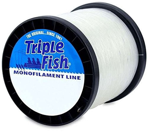 Triple Fish Mono Line, 100 lb (45.3 kg) test, .039 in (1.00 mm) diam, Clear, 1 lb (0.45 kg) Spool, 535 yd (489 m)