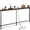 Rustic Oak 63-Inch With Outlet, variant on 63” Narrow Long Console Table for Entryway, Classic Design Sofa Tableau Narrow Long for Living Room, Skinny Entrance Mesa for Hallway, Plant Décor Table, Grey Oak