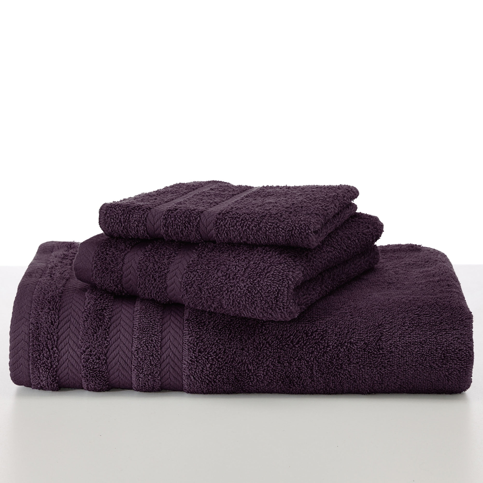 Egyptian Cotton with Dryfast Black Plum Hand Towel