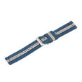 thumbnail image 2 of Uxcell Blue Yellow Nylon Striped Watchband 20mm Width Soft Nylon Strap with Silver Buckle, Canvas Watch Band, 2 of 6