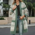 thumbnail image 2 of Arlun Women's Open Front Long Sleeve Long Cardigans Boho Print Loose Sweaters Outwear Soft Cozy Stylish Warm Coats 2025 Fall Winter Streetwear Outfits Mint Green L, 2 of 6