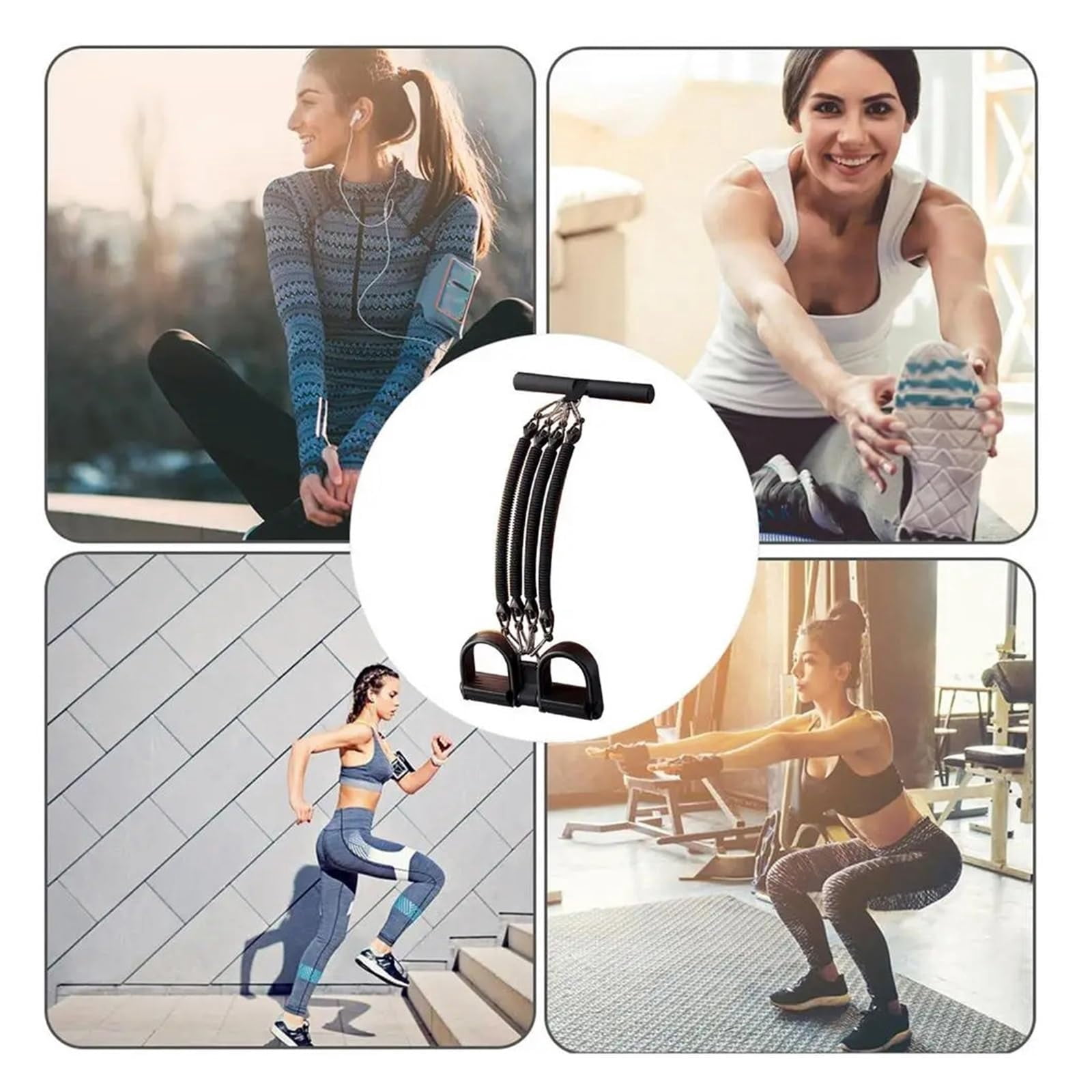 Pedal Resistance Band with Handle, Elastic Sit Up Pull Rope Sit Up Band Pull Rope Elastic Pedal Puller Yoga Pedal Puller Resistant Band for Waist Arm Leg