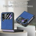thumbnail image 6 of Compatible with Samsung Galaxy Z Flip 4 Case, Luxury Hinge Protection + Steel Screen Cover Drop-Resistance Ultra Slim Bumper Frame Folding Case for Samsung Galaxy Z Flip 4 5G, Blue, 6 of 8