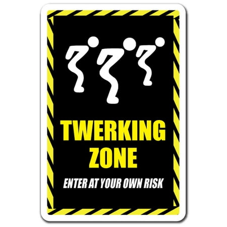 TWERKING ZONE Decal dancing dance floor sexy DJ music hip hop | Indoor/Outdoor | 5