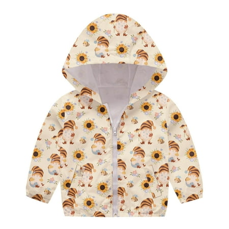 

Toddler Kids Baby Girls Boys Autumn Print Jacket Zipper Hooded Windproof Coat Boys Lightweight Jackets Size 8 5t Coat for Boys Teen Boys Winter Jacket Toddler Boy Winter Coat Speedway Jacket Jackets