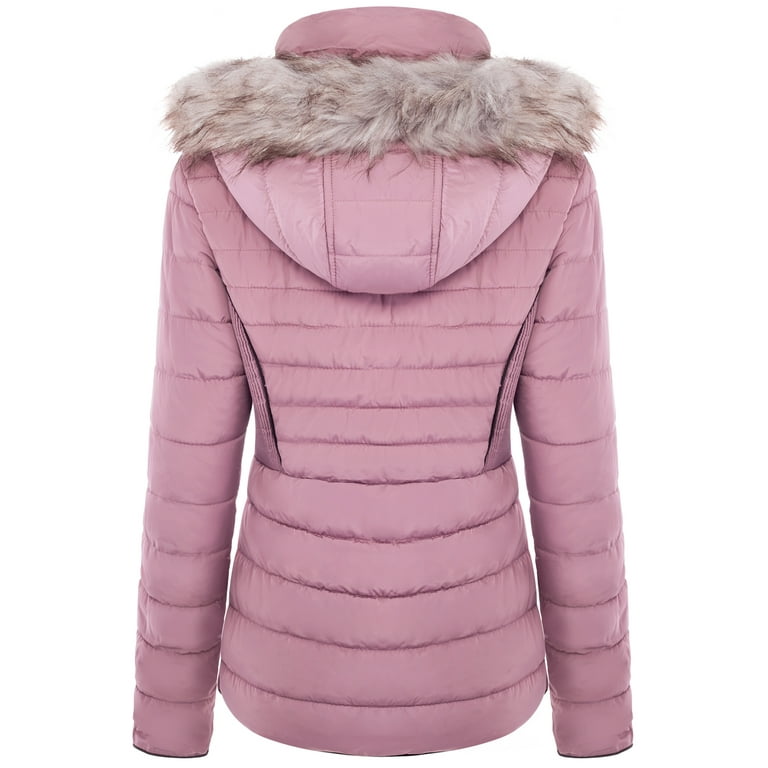 BodiLover, Women's, Winter Quilted Puffer Short Coat High Collar