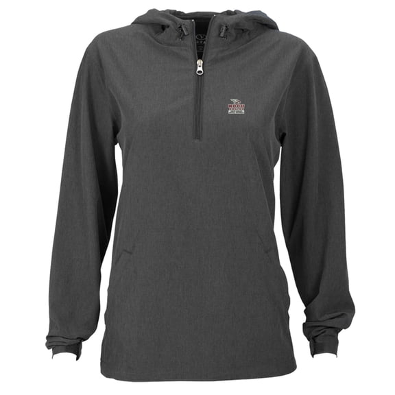 Women's Charcoal North Carolina Central Eagles Pullover Stretch Anorak Jacket