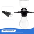 thumbnail image 3 of SHUWND 2 PACKS E26 Light Socket to Plug Adapter with Pull Chain Switch, Heat-Resistant 2 Prong Light Socket Outlet Light Socket Adapter for Garage Porch, Black, 3 of 5
