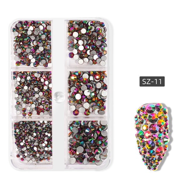 Iumwxz Boxed Nail Art Rhinestone Jewelry Flat Rhinestone Heavenly Light Nail Jewelry