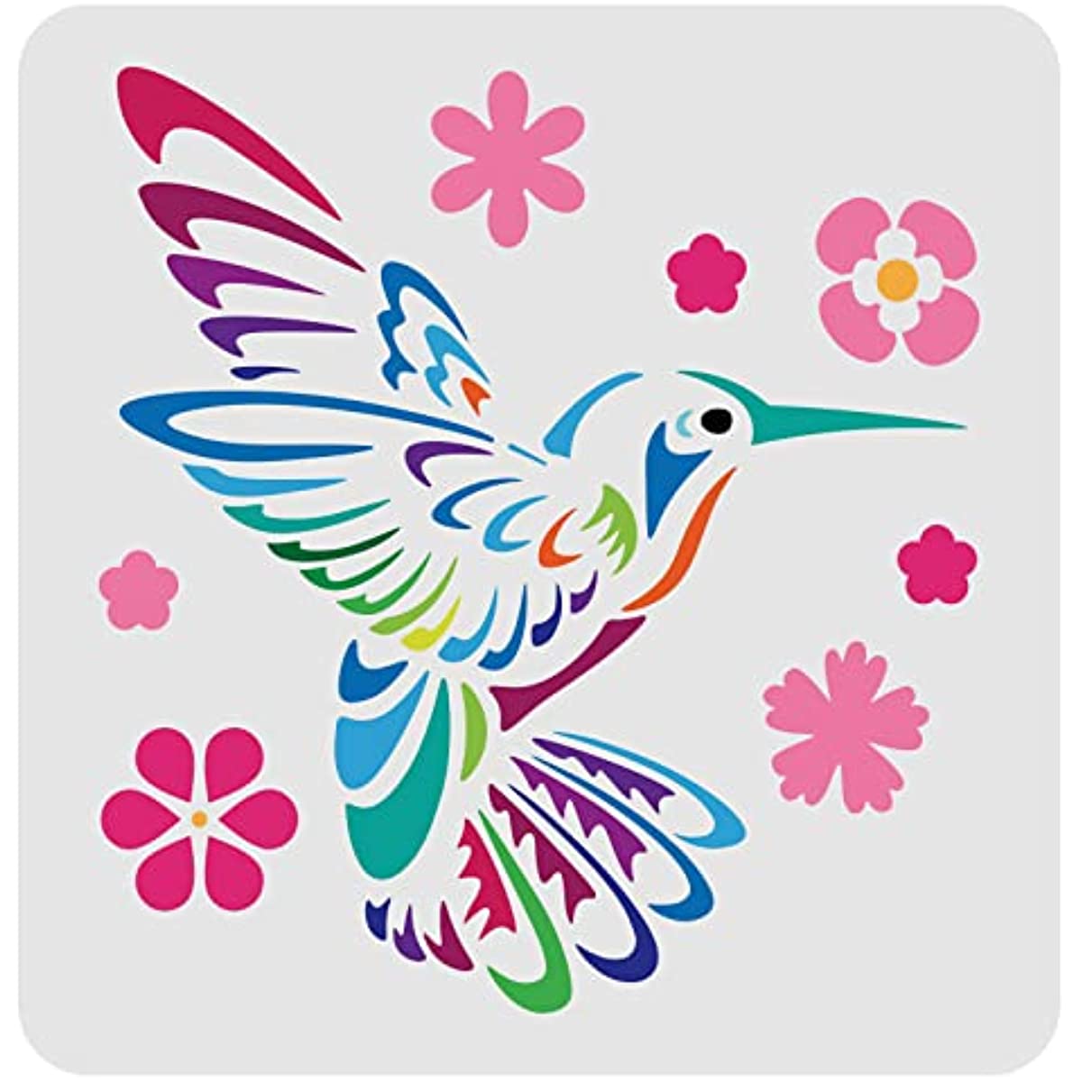 1pc Hummingbird Stencil Decoration Template 11.8x11.8 inch Plastic Bird ...