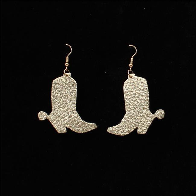 M&F Western DE0468GO Boot Shaped Leather Earrings