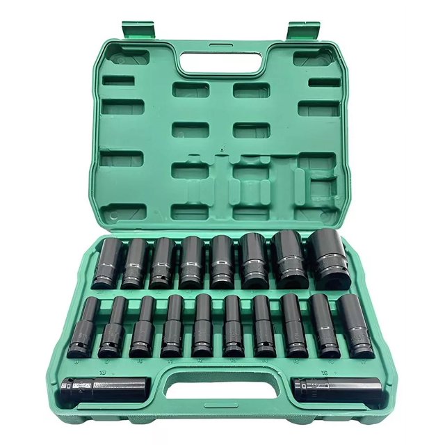 20 Piezas Juego De Datos Llaves Allen Vaso 1/2 Mecanica