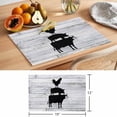 thumbnail image 6 of Farm Animal Placemats Set of 2, Chicken Pig Cow Farmhouse Teal Wood Grain Non-Slip Place Mats Washable Table Mats for Kitchen Dining Table Decorations Indoor/Outdoor, 6 of 9