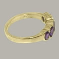 thumbnail image 4 of LBG British Made Classic Solid 14k Yellow Gold Natural Amethyst Womens Band Ring - 33 size options - Size 5.25, 4 of 6