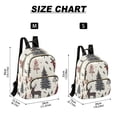 thumbnail image 2 of FORMRS Mini Backpack Purse for Women Quilted Travel Daypack Casual Shoulder Bag, Beige Christmas Forest, 2 of 7