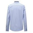 thumbnail image 3 of Cloudstyle Men's Wrinkle-Free Slim Fit Striped Dress Shirt - Breathable UV Protective Business Casual Shirt with Point Collar, 3 of 9