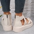 thumbnail image 5 of Women's Platform Thick-Soled Sandals Roman One-Strap Soft Fairy-Style Sandals for Women Summer Beach Shoes Fashion, 5 of 7