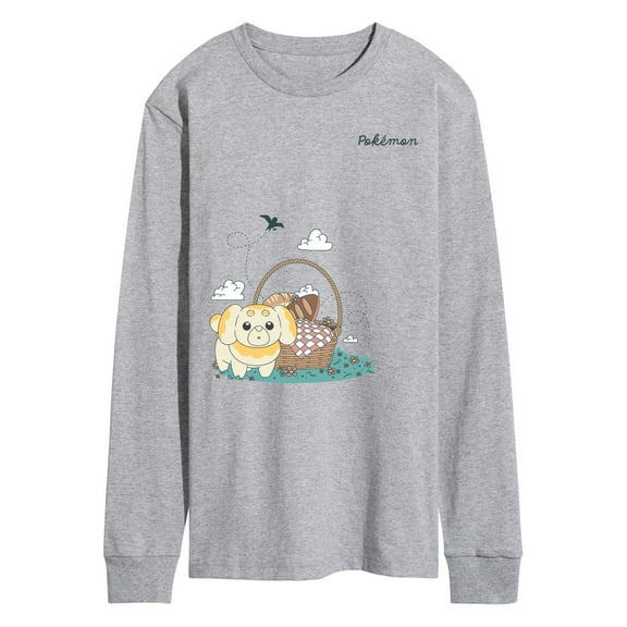 Pokémon - Fidough Picnic  Faux Multi - Men's Long Sleeve Graphic T-Shirt