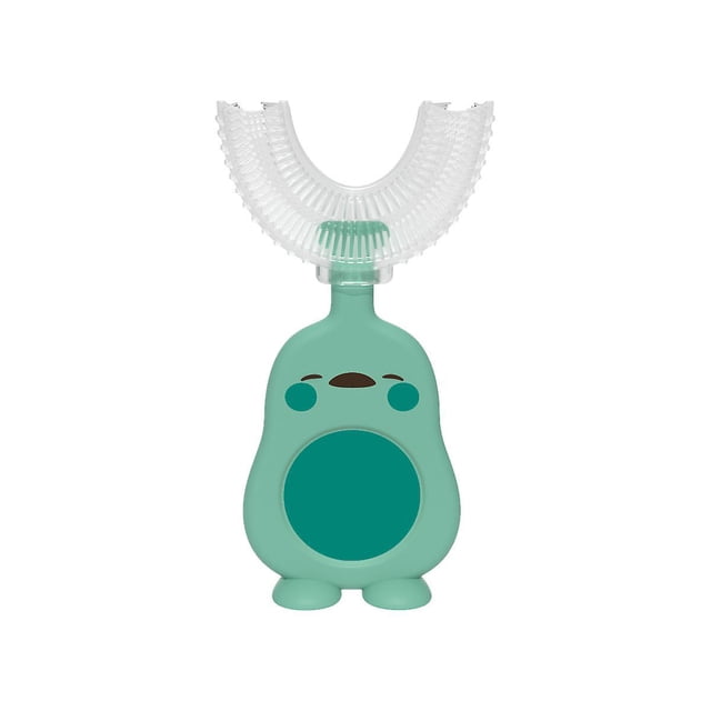 brosse A Dent Enfant En Forme De U, Brosse Dents Bebe De Manuelle Nettoyage Buccal 360 , Brosse A Dent Enfant Sans Bpa Avec Tte En Silicone Soup