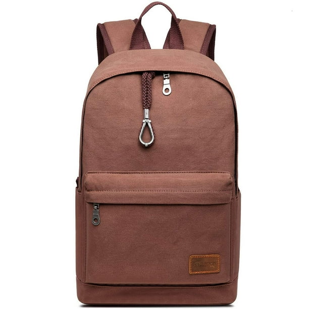 KAUKKO Mochilas de lona vintage multiusos Mochila para computadora portátil Mochila de viaje Senderismo (Caqui) KAUKKO K1032-Coffee