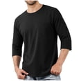 thumbnail image 2 of SEROYE Long Sleeve T-Shirts Crew Neck Solid Casual Lightweight Breathable Pullover with Pocket Daily Sport Tops (XL, Black), 2 of 5