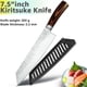 thumbnail image 5 of Cuchillo de Cocina Cuchillos Kiritsuke de 7,5 Pulgadas con Funda, Acero Inoxidable, Hoja Martillada Forjada Afilada, Cortador de Frutas Antiadherente, Cortador de Verduras, Herramienta de Cocina, 5 of 7