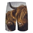 thumbnail image 6 of Naloa Portrait Of Cow With Its Baby Cow Men's Beach Shorts, Surfing shorts, Swim trunks, Quick Dry Swim Trunks for Surfing Beach Fun - Large, 6 of 9