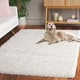 thumbnail image 3 of SAFAVIEH Hudson Jacques Solid Shag Area Rug, Ivory, 4' x 6', 3 of 11