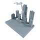 thumbnail image 2 of Base de soporte de exhibición para modelos con soporte seguro y dos adaptadores. Ligera y con estilo urbano. Gris 145x95x11cm, 2 of 9