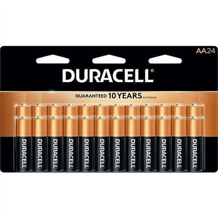 Duracell - CopperTop AA Alkaline Batteries - long lasting, all-purpose Double A battery for household and business - 24 Count
