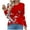 Red, variant on Womens Blouses Long Sleeve Plus Size Women's Tops Casual Pullover Spring Tshirts Shirts for Women Oversized My Items