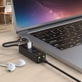 thumbnail image 1 of Wired Network Card Type-C to 3.0HUB 100M Network Card Mobile Phone Tablet Notebook Desktop RJ45 Black, 1 of 7