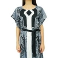 thumbnail image 2 of Bimba Designer Polyester Long Kaftan With Belt Cover Up Maxi Gown Ladies Caftan, 2 of 6