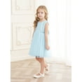 thumbnail image 3 of famuka Toddler Sequin Dress Little Girl Sleeveless Party Dress Summer Mesh Tulle Dress, 3 of 10