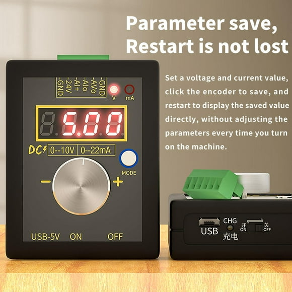 002 Handheld Signal Generator Current Generator Analog Simulator 0-10V 4-20mA Built Battery