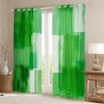 thumbnail image 2 of Castle Fairy Girls Abstract Rectangle Curtains Pack of 2 (42x84 Each),Minimalist Geometric Curtains Blackout,Green White Bedroom Curtains,Super Cozy Room Decor, 2 of 6