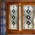 thumbnail image 5 of 1PC Window Privacy Film Decorative Frosted Glass Window Film, Lattice Pattern Sun Blocking Stained Glass Clings, Static Cling Removable Stickers for Home Door Coverings, 17.7" x 39.4", 5 of 9