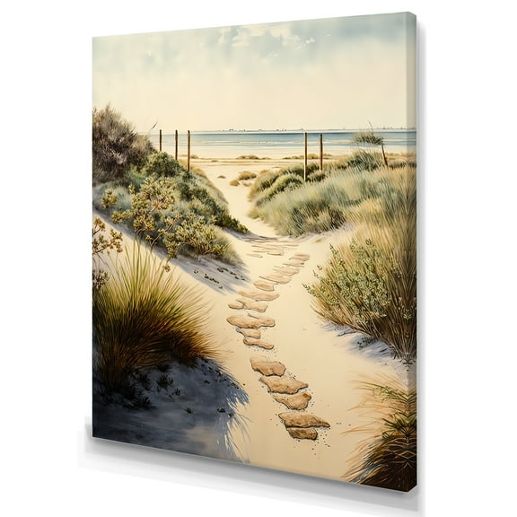 Designart Path To The Ocean III Canvas Wall Art