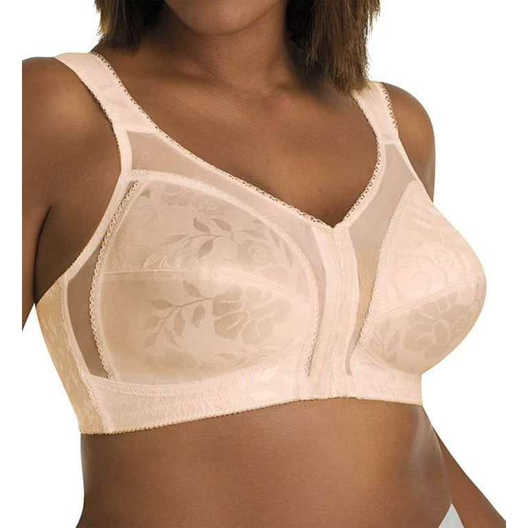 Playtex 18 Hour Supportive Flexible Back Front-Close Wireless Bra White  48DD Women's
